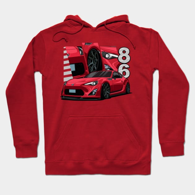 The Legendary Red "Hachi-Roku" Hoodie by Aiqkids Design